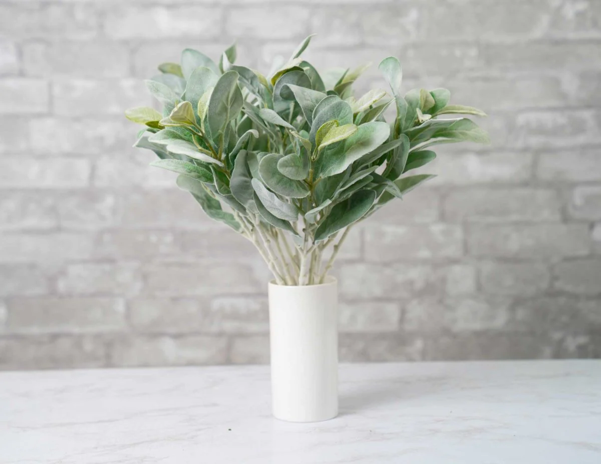 Faux Lamb's Ears - Green