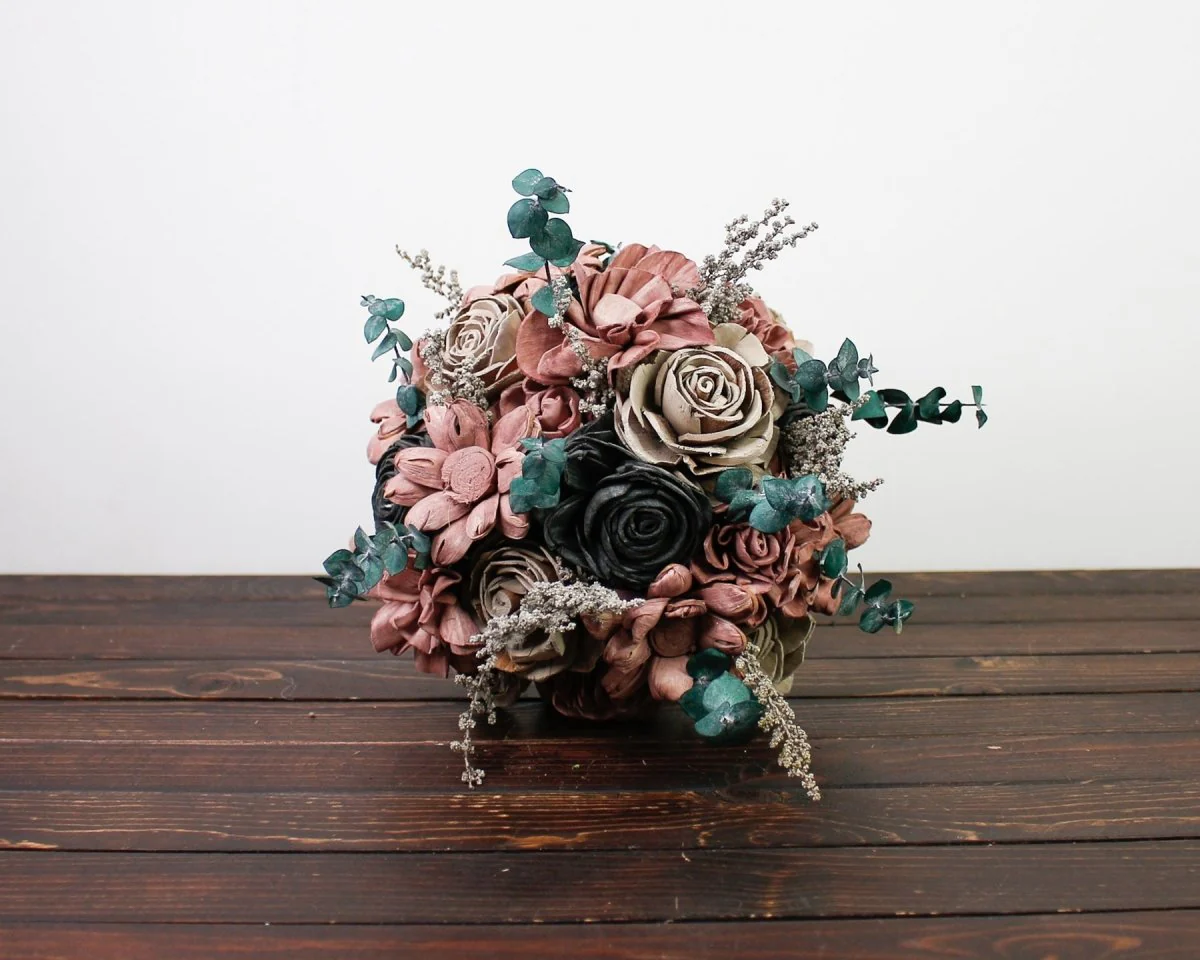 Gun Metal Sally Finished Bouquet