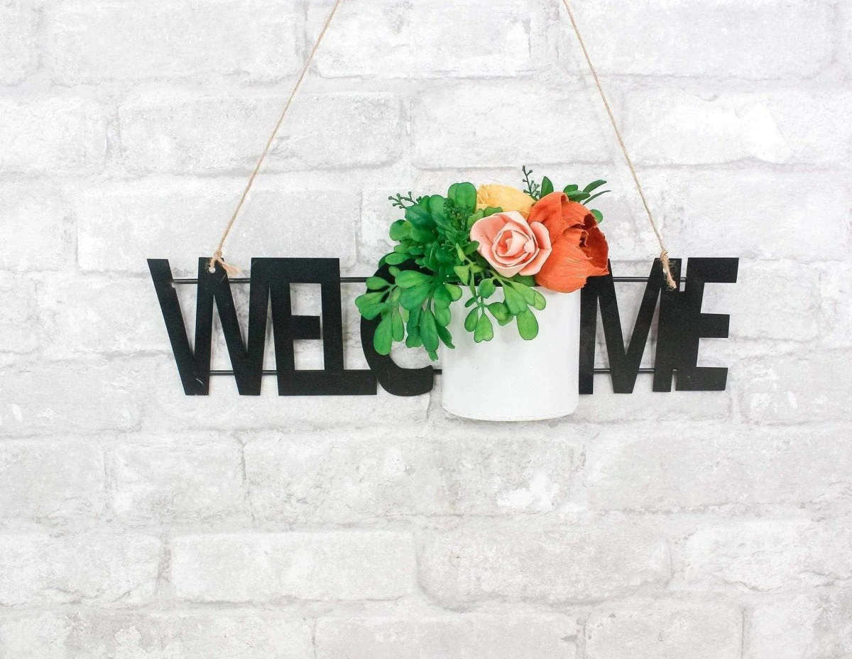 Hanging Metal Sign - Welcome