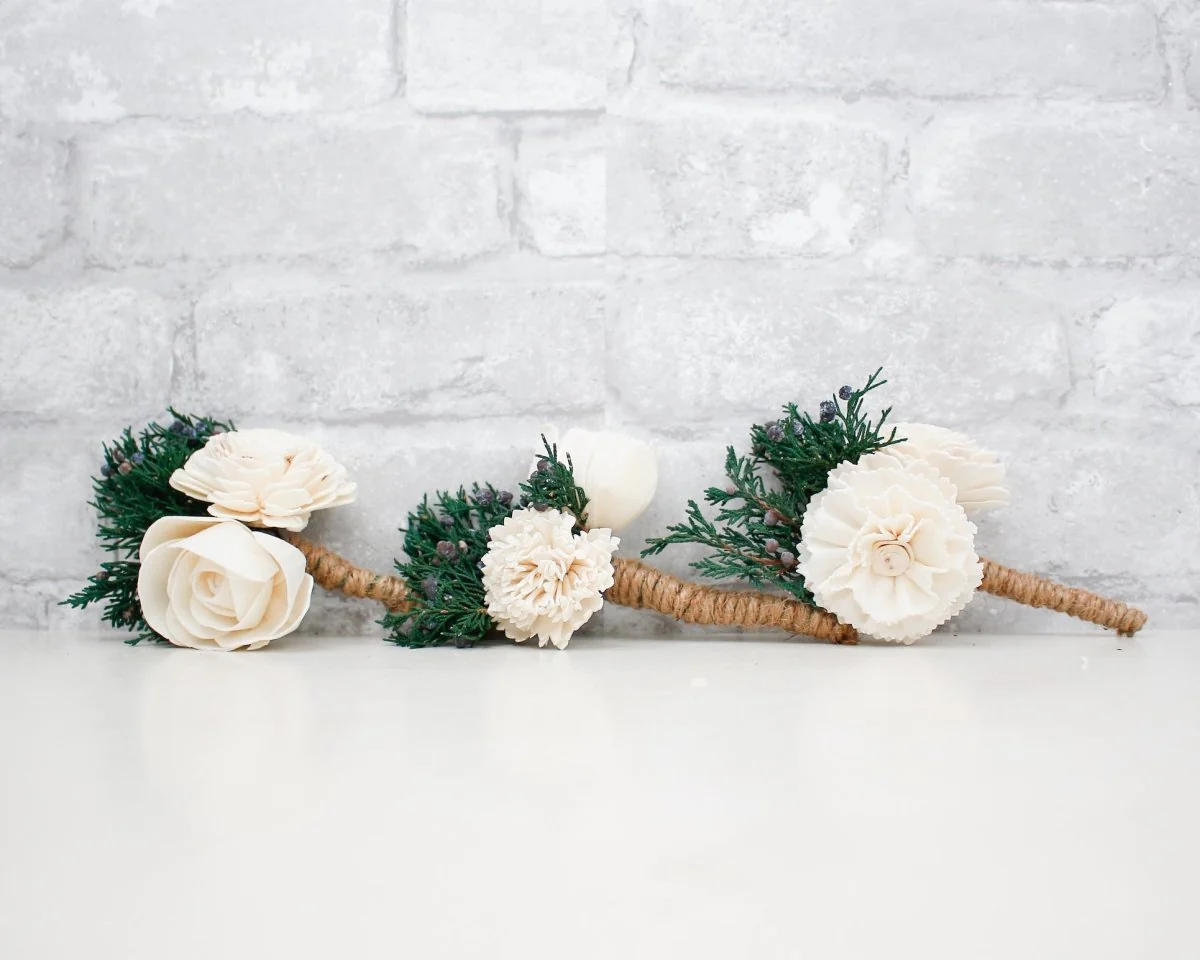 Juniper Boutonniere (Set Of 3)*
