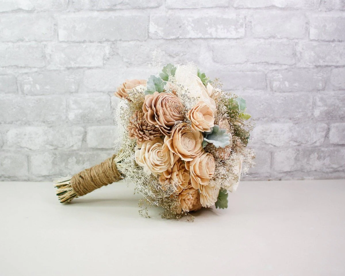 Nearly Nude Bridal Bouquet - Image 2